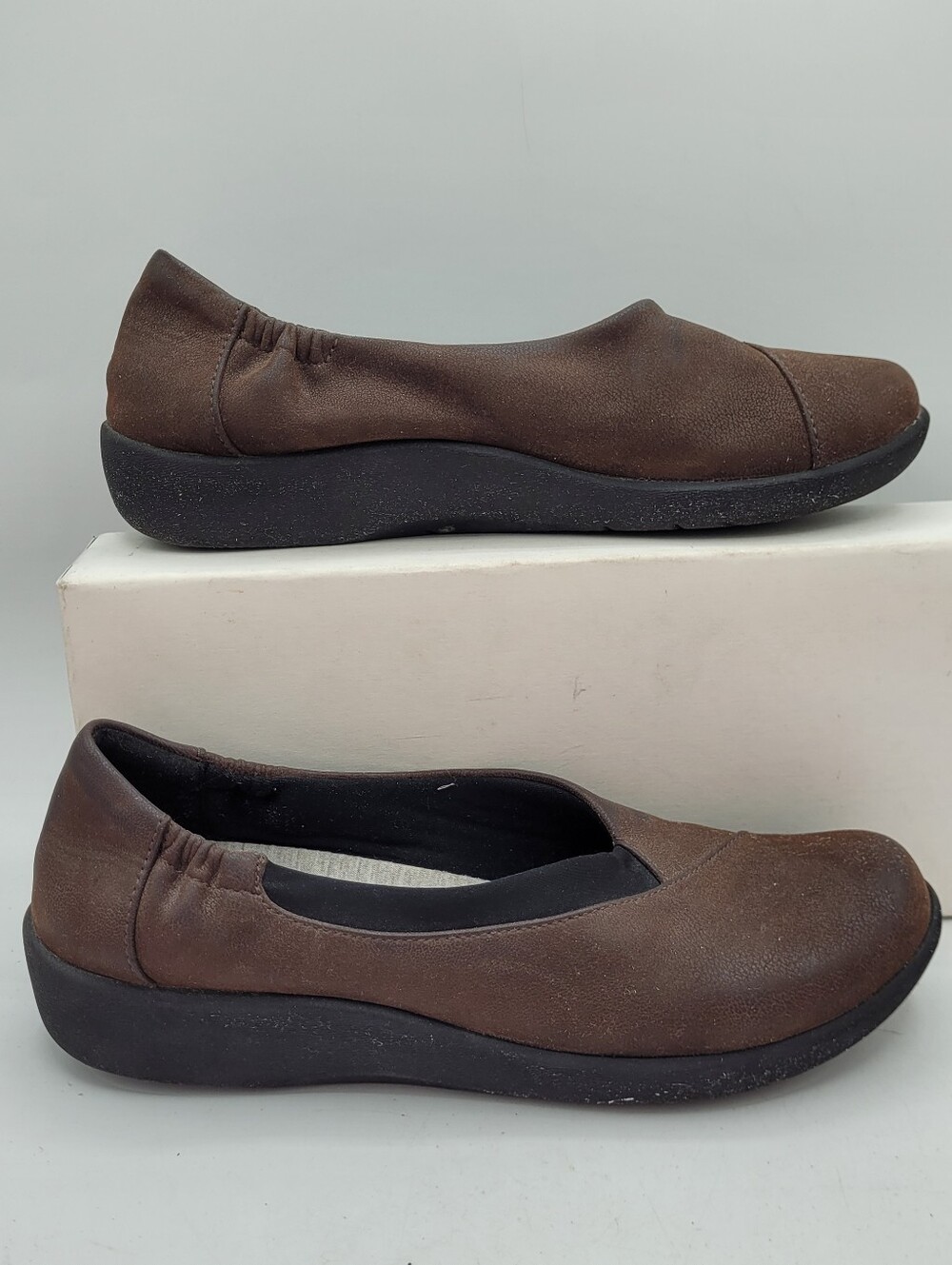 Clarks Sillian Jetay Brown slip-on flats Size 7 - Picture 13 of 16